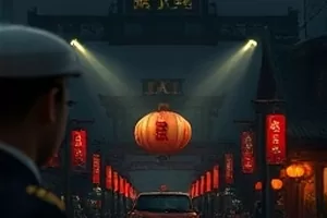 《碎石与歌》横版剧照，戈壁公路边吉他靠在碎石堆上